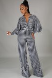 Fashion digital printing V-neck women's jumpsuit SMR10324 
