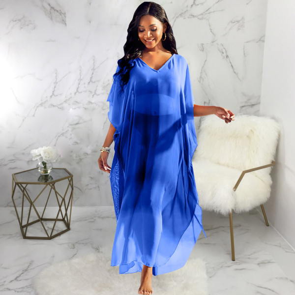 Sexy Fashion Anti-Sai Encrypted Pearl Chiffon Dress SMR10091