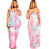 Casual Fashion Loose Sleeveless V-Neck Sling Dress SMR10208