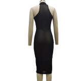 Fashion nightclub high stretch mesh dress SMR10171