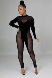 Fashion night show stretch mesh women's jumpsuit SMR10078 