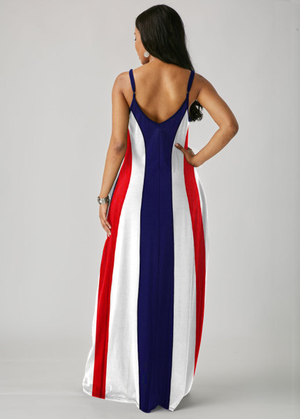 Casual Fashion Summer Loose Sleeveless V-Neck Sling Dress SMR10233