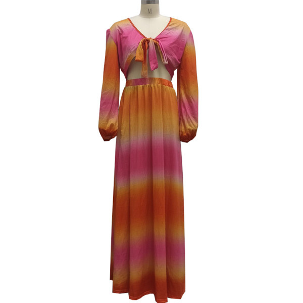 Fashion digital printing women's two-piece suit SMR10213