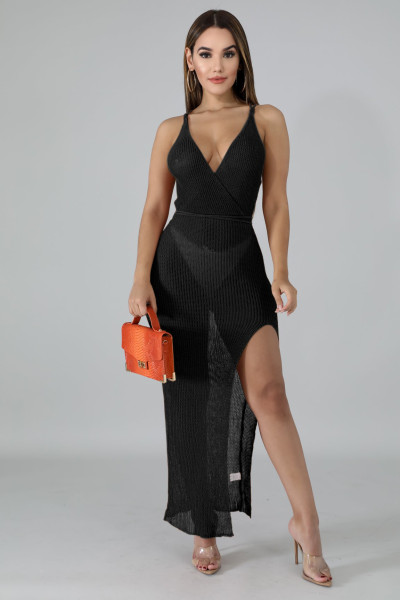 Fashion night show stretch net women's dress SMR10105