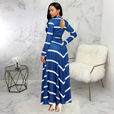 Fashion digital printing women's V-neck dress SMR10034