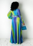 Fashion digital printing women's two-piece suit SMR10213