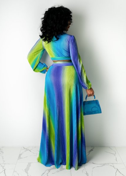 Fashion digital printing women's two-piece suit SMR10213