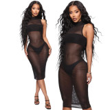 Fashion nightclub high stretch mesh dress SMR10171