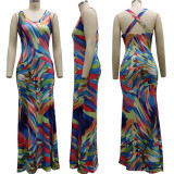 Fashion digital printing women's dress SMR10258