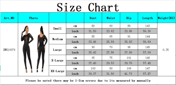 Fashion night show stretch mesh women's jumpsuit SMR10079