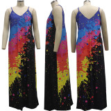 Casual Fashion Summer Loose Sleeveless V-Neck Sling Dress SMR10233