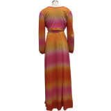 Fashion digital printing women's two-piece suit SMR10213