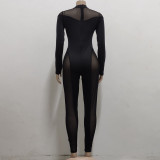 Fashion night show stretch mesh women's jumpsuit SMR10078 