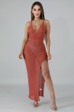 Fashion night show stretch net women's dress SMR10105