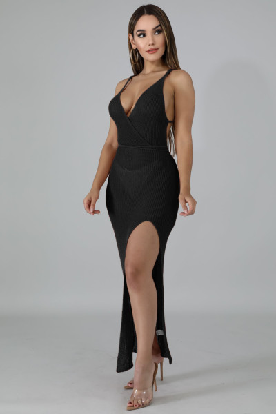 Fashion night show stretch net women's dress SMR10105