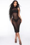 Fashion nightclub high stretch mesh dress SMR10171