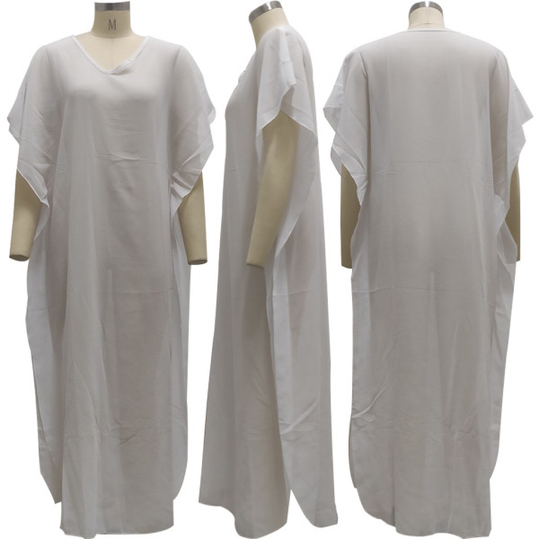 Sexy Fashion Anti-Sai Encrypted Pearl Chiffon Dress SMR10091