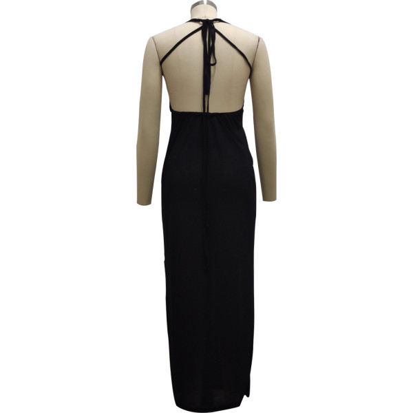 Fashion night show stretch net women's dress SMR10105