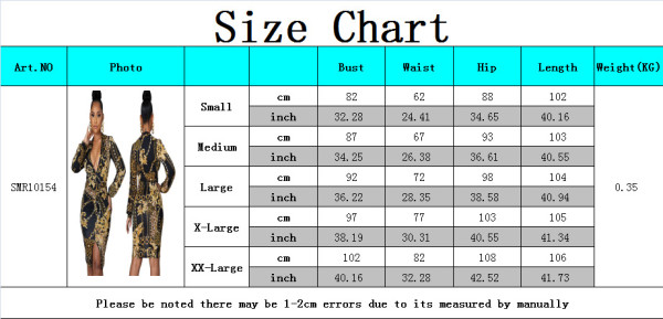 Sexy Fashion Digital Printed V-Neck Ladies Dress SMR10154
