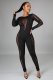 Fashion night show stretch mesh women's jumpsuit SMR10079