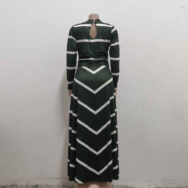 Fashion digital printing women's V-neck dress SMR10034