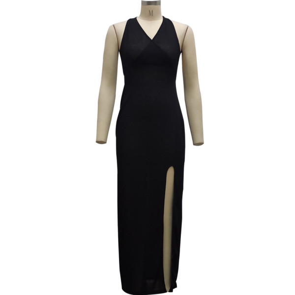 Fashion night show stretch net women's dress SMR10105