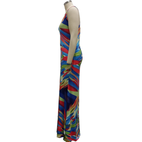 Fashion digital printing women's dress SMR10258