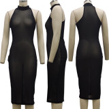 Fashion nightclub high stretch mesh dress SMR10171