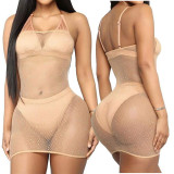 Fashion beach mesh tube top dress SMR10045