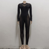 Fashion night show stretch mesh women's jumpsuit SMR10078 