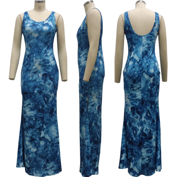 Fashion digital printing women's dress SMR10123
