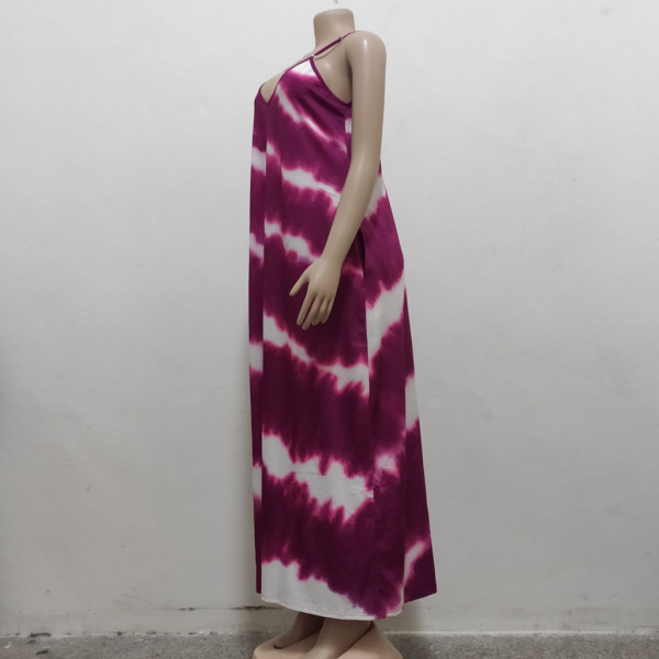 Fashion summer casual loose sleeveless V-neck dress SMR10158