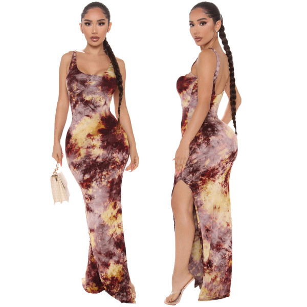 Fashion digital printing women's dress SMR10123