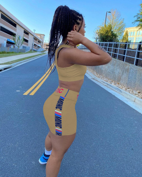 Fashion, leisure, fresh and beautiful sports set two-piece suit Y7013