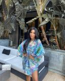Fashionable elements printed loose and comfortable trendy new shirt Y7017