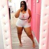 Plus size women's fashion casual sports suit two-piece suit Q77213