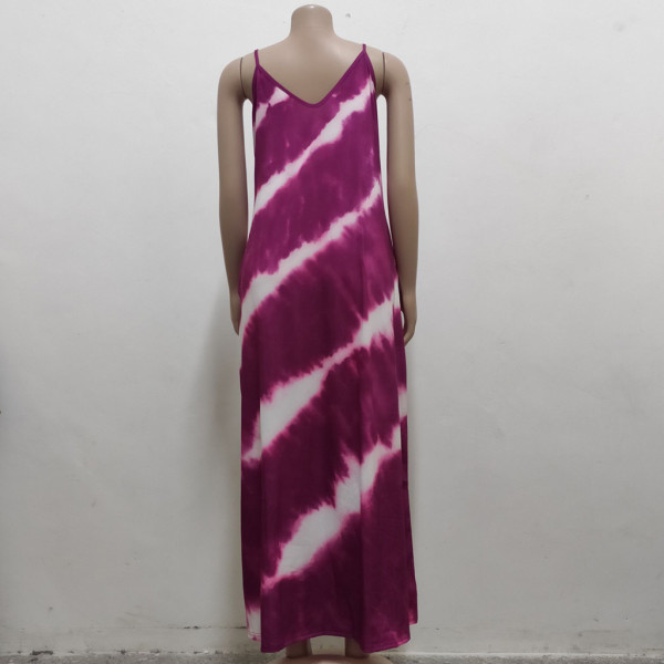 Fashion summer casual loose sleeveless V-neck dress SMR10158