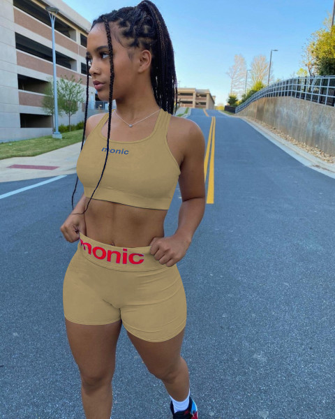 Fashion, leisure, fresh and beautiful sports set two-piece suit Y7013