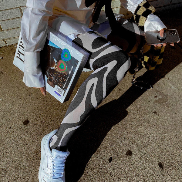 Multicolor printed tights leggings buttocks step pants X21PT198