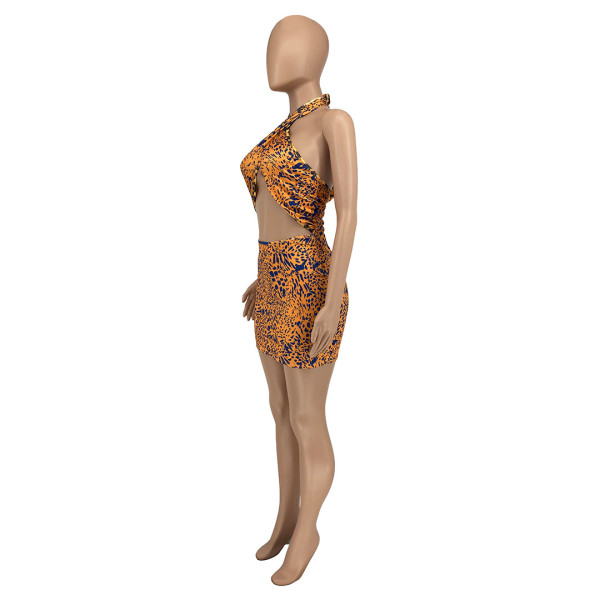 Fashion casual wrap breast dress AT65001