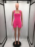 Sexy strappy halter nightclub solid color jumpsuit H8976