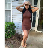 Sexy solid color dress for summer beauty OQ005