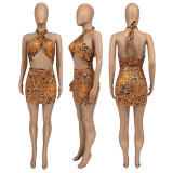 Fashion casual wrap breast dress AT65001