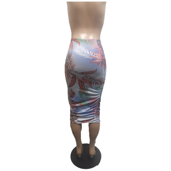 Drawstring soft skirt T2364