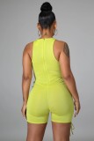Back zipper closure sleeveless solid color hollow straps stretch jumpsuit z9105