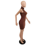 Sexy solid color dress for summer beauty OQ005