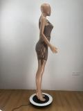 V-neck strapless sexy dress with breasts and umbilical strap hollow sexy dress PH1221