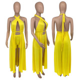 Sexy casual tight-fitting suspenders solid color belt trouser skirt suit AT5128