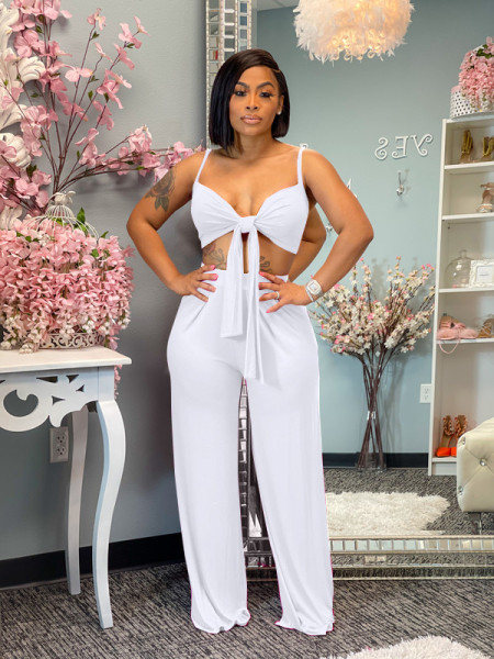 Urban casual loose solid color two-piece suit KY1001