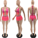 Fringed two-piece bikini Q5247